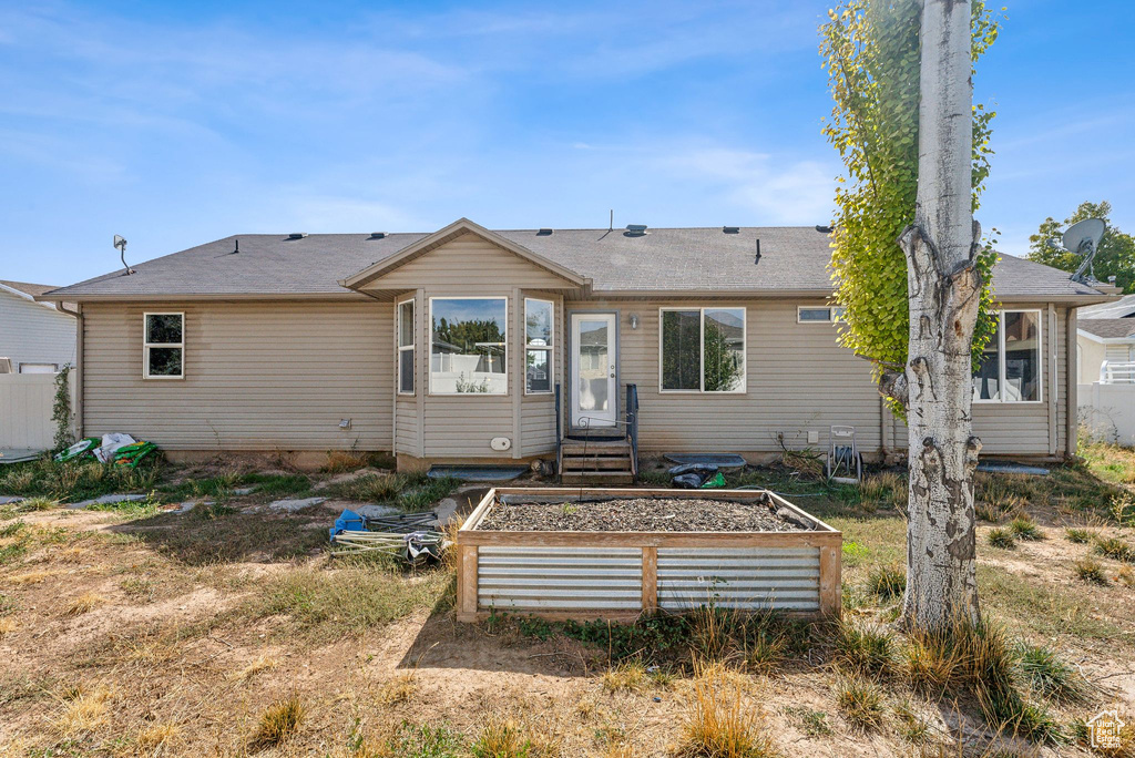 View of rear view of property