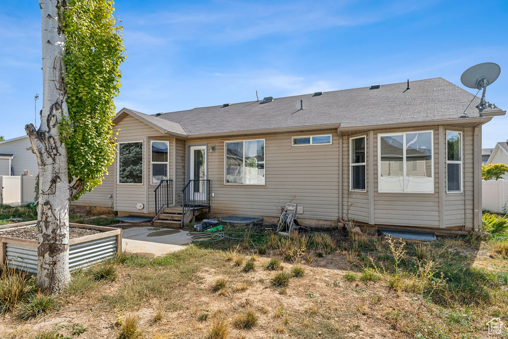 View of back of property