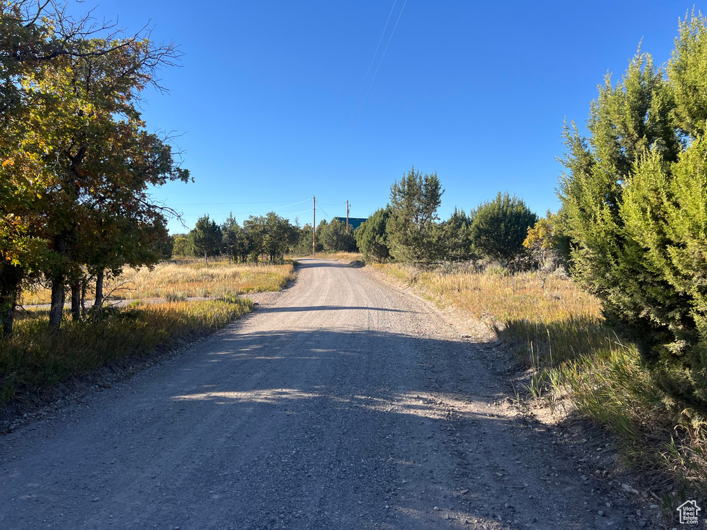 View of road with a rural view