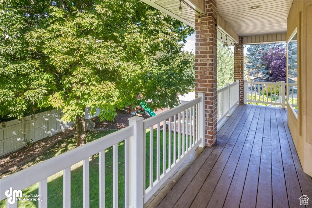 View of wooden terrace