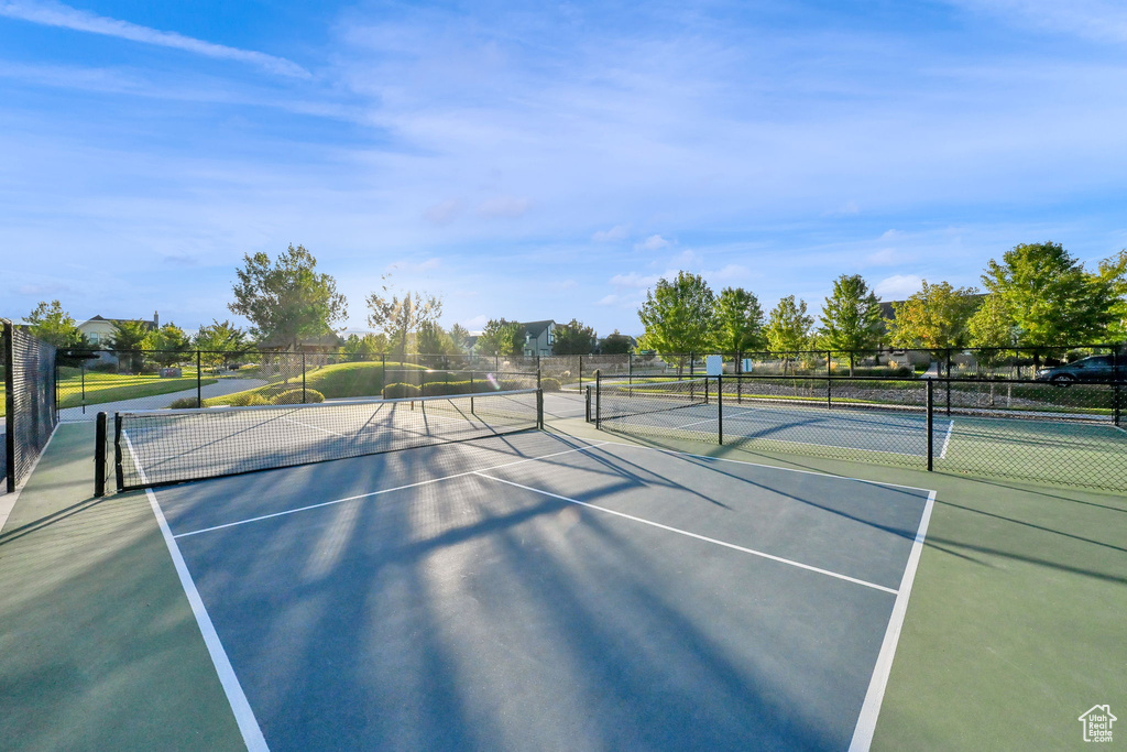 View of tennis court