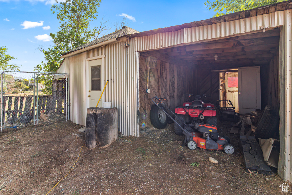 View of outbuilding