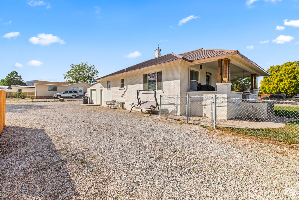 View of rear view of property