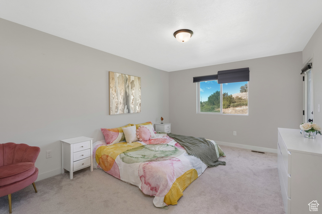 View of carpeted bedroom