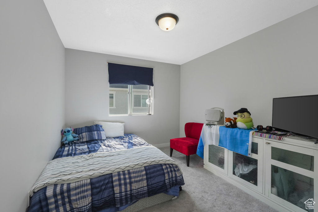 View of carpeted bedroom