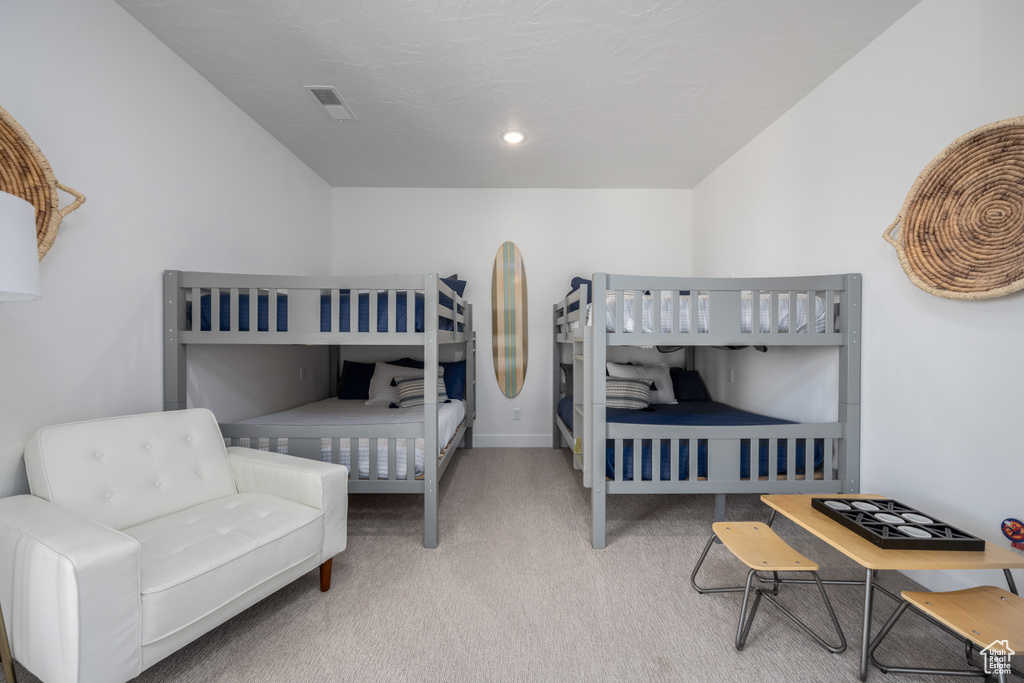 View of carpeted bedroom