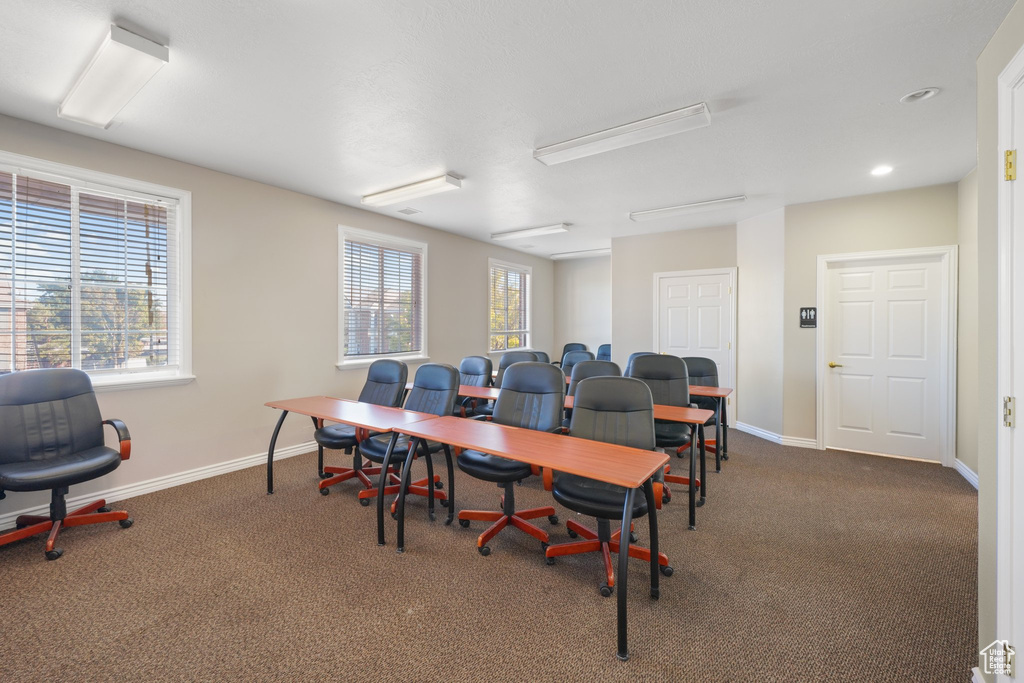 Interior space featuring carpet