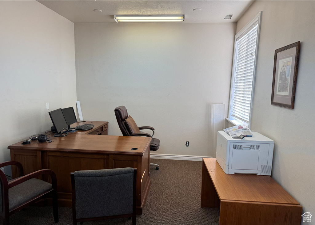 View of carpeted office space