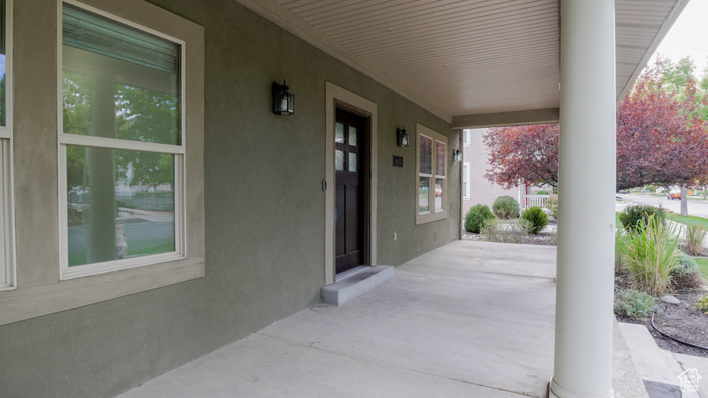 View of patio / terrace with a porch