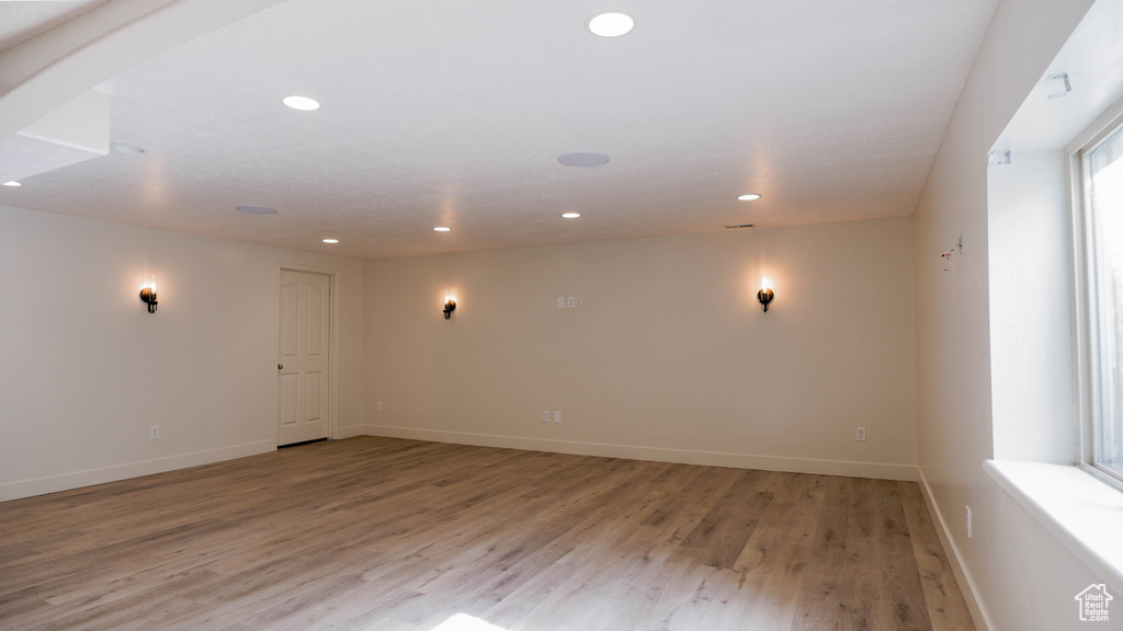 Spare room featuring light hardwood / wood-style floors