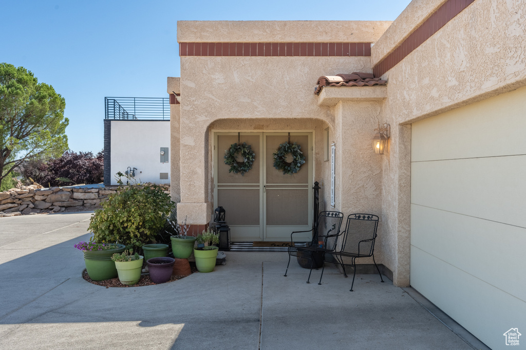 View of doorway to property