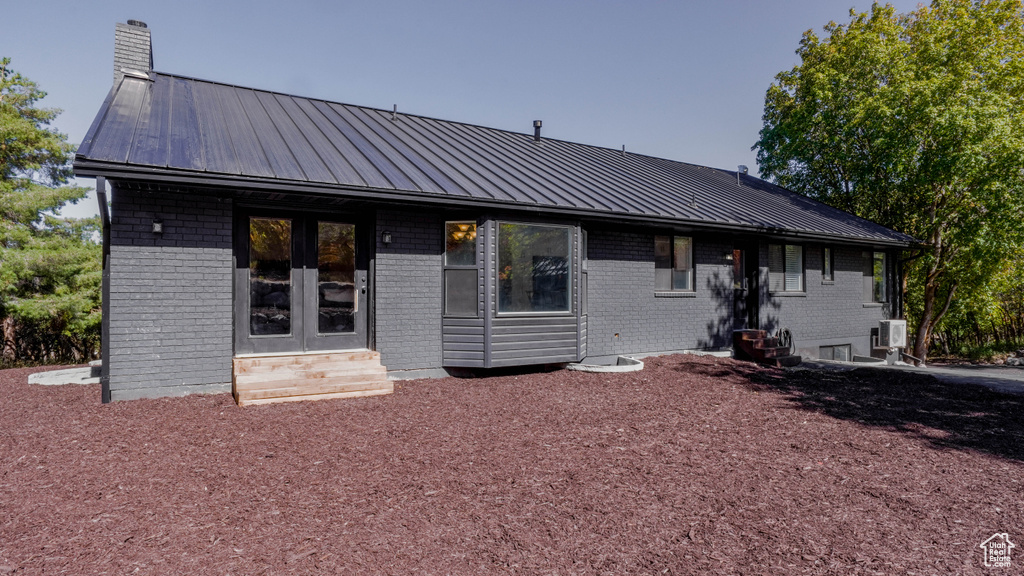 View of front of property with french doors