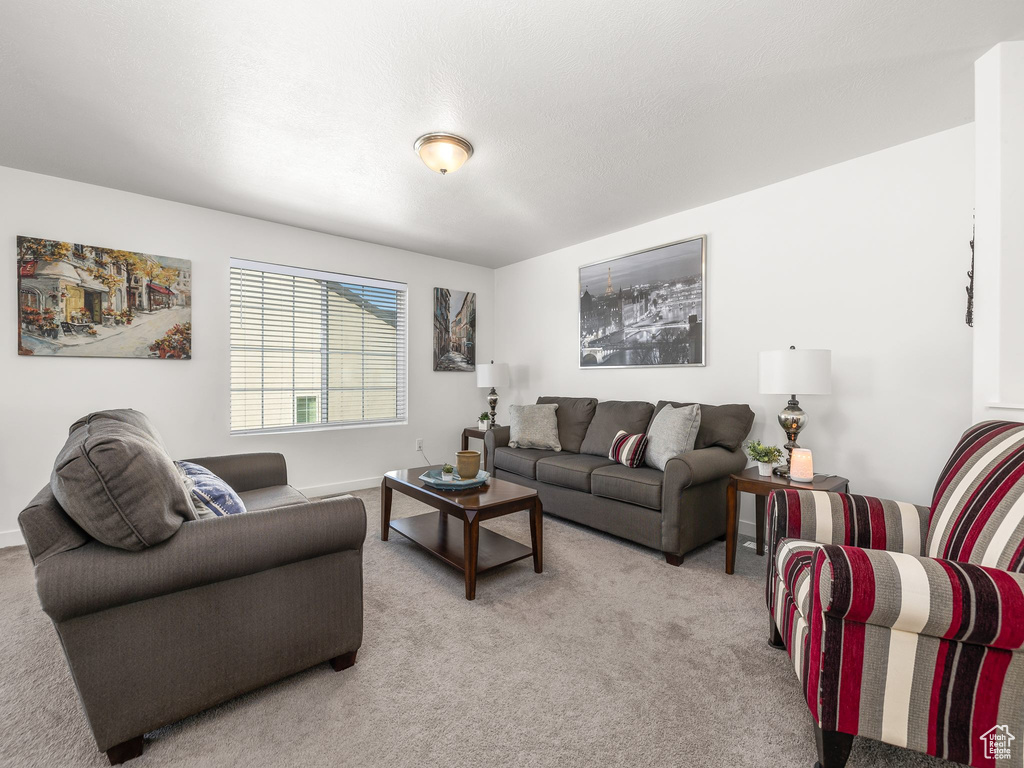 View of carpeted living room