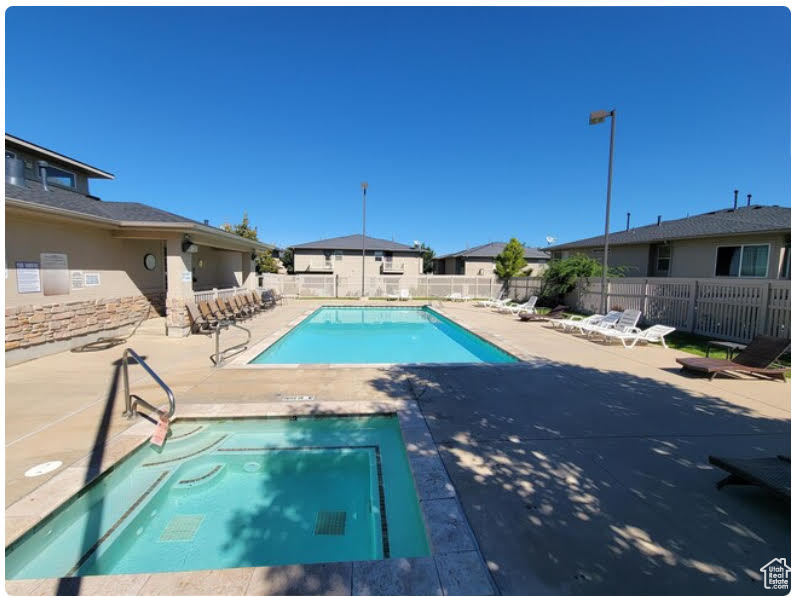 View of pool with a patio