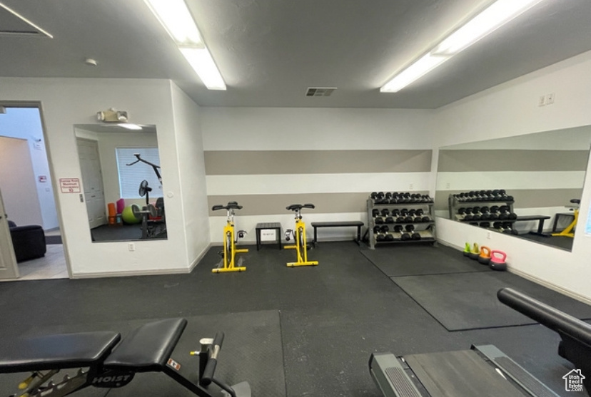 View of workout area