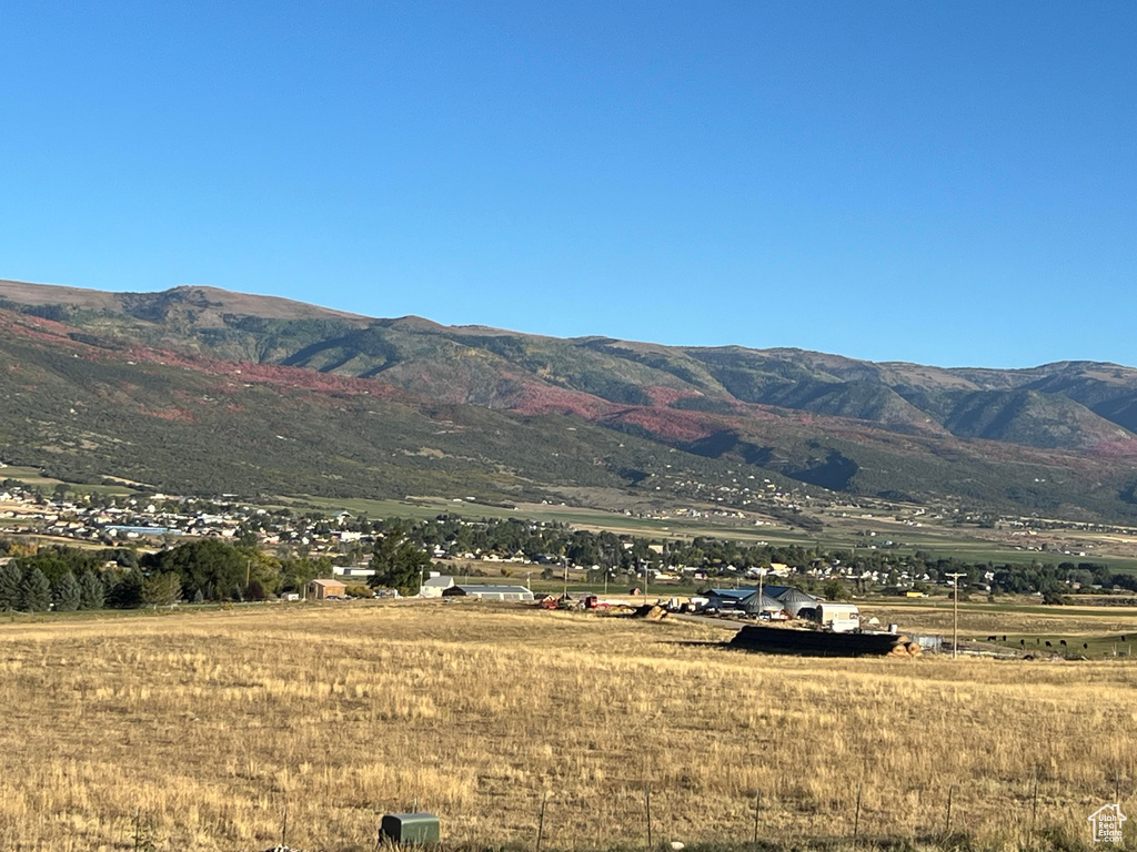 Mountain view with a rural view