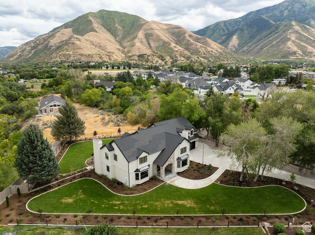 Exterior space featuring a mountain view