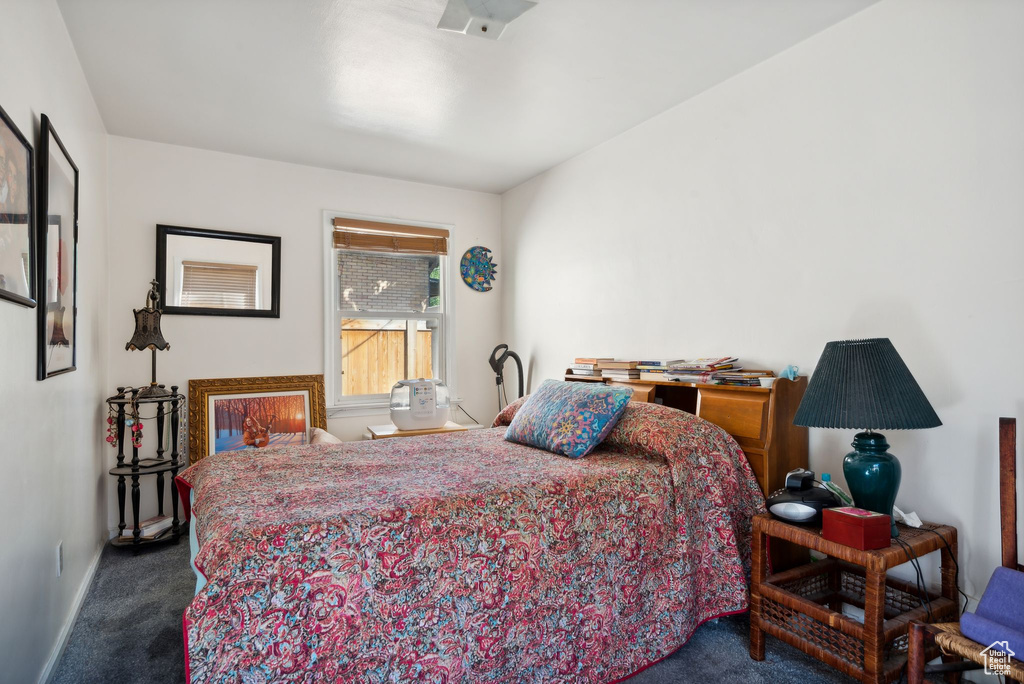 Bedroom featuring carpet flooring