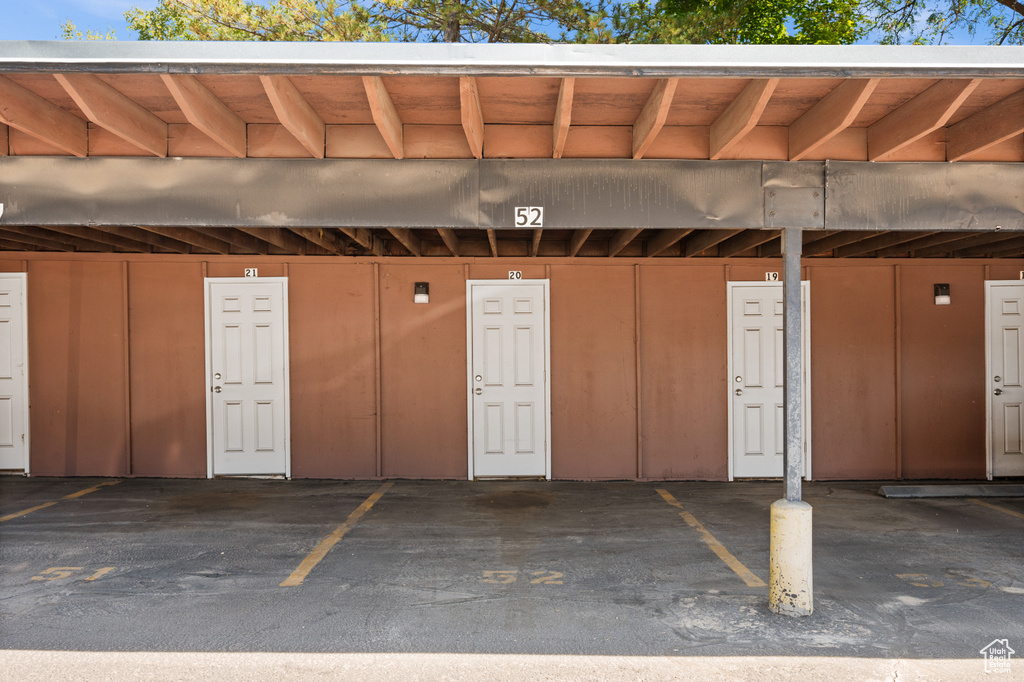 Garage with a carport