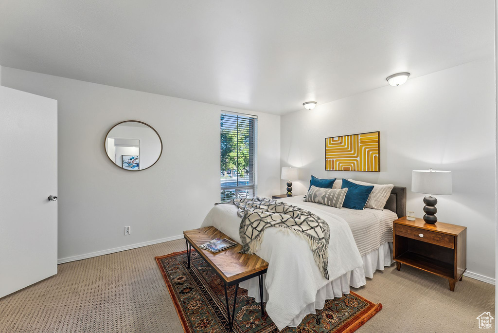 View of carpeted bedroom