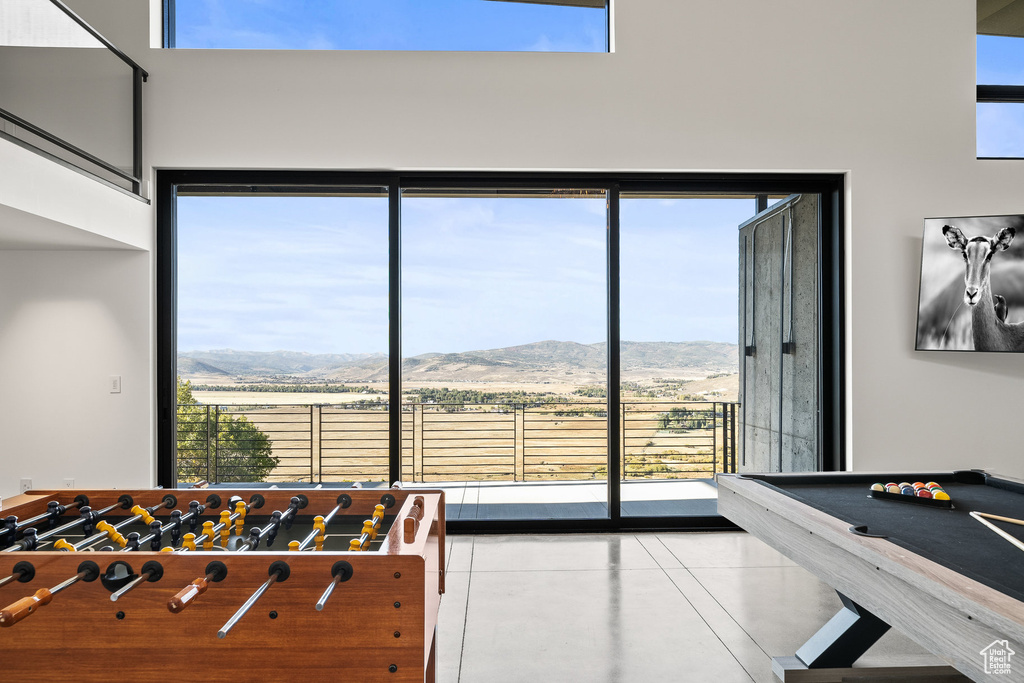 Recreation room featuring billiards table