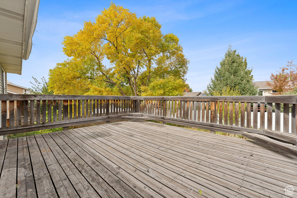 View of wooden deck