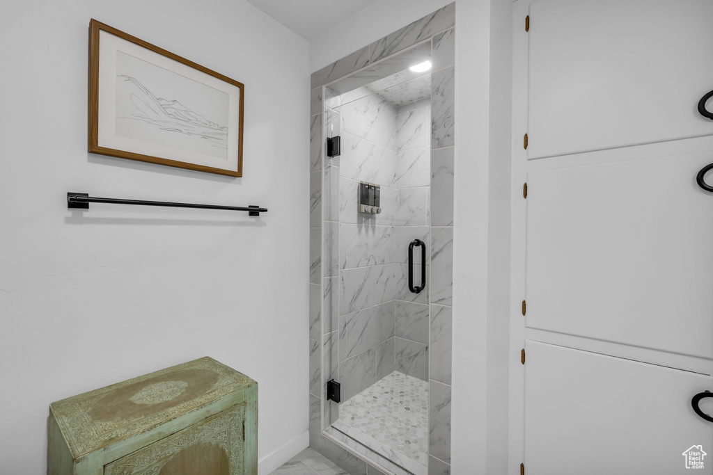 Bathroom featuring walk in shower