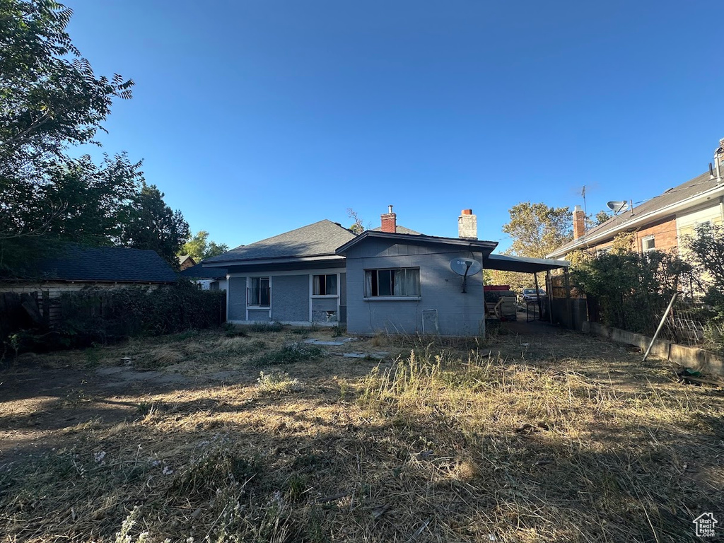 View of rear view of property