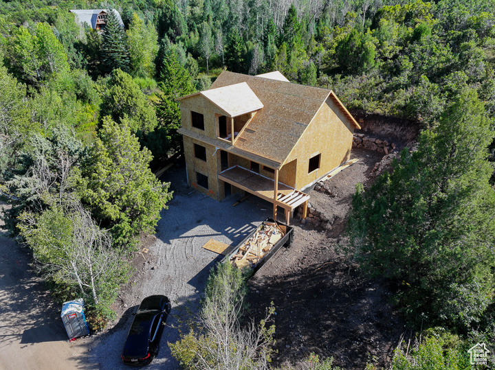 Birds eye view of property