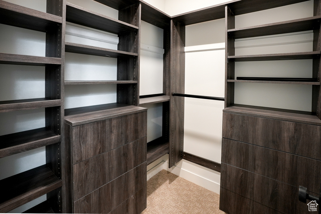 View of walk in closet