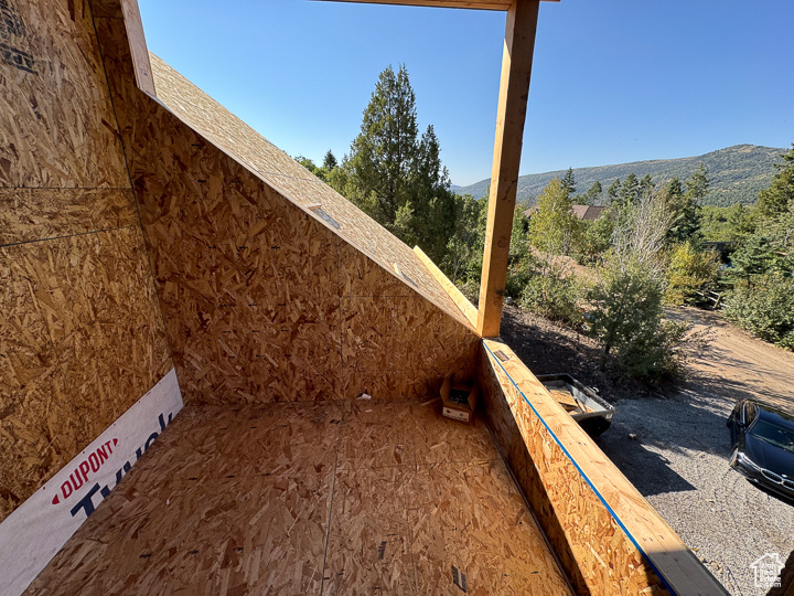 Exterior details featuring a mountain view