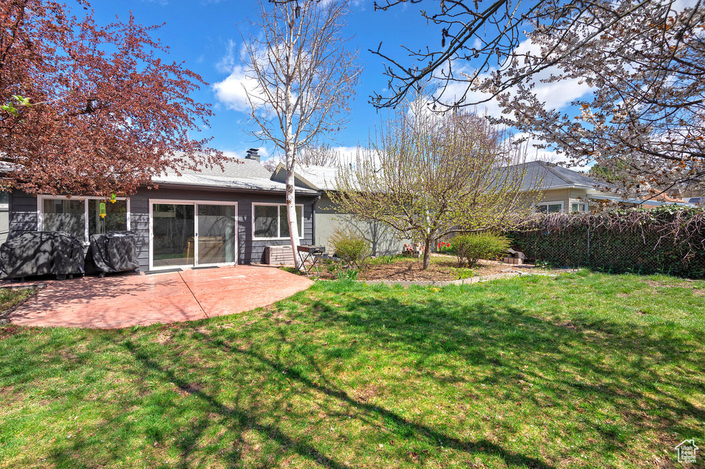 View of yard featuring a patio