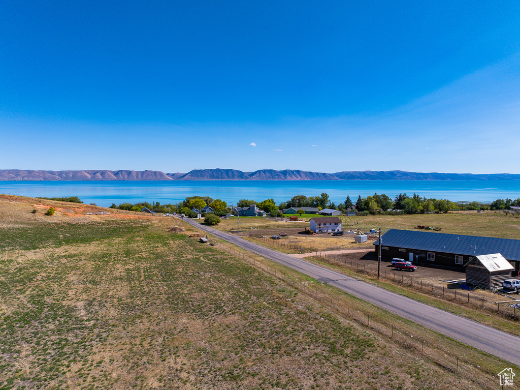 Property view of water with a mountain view