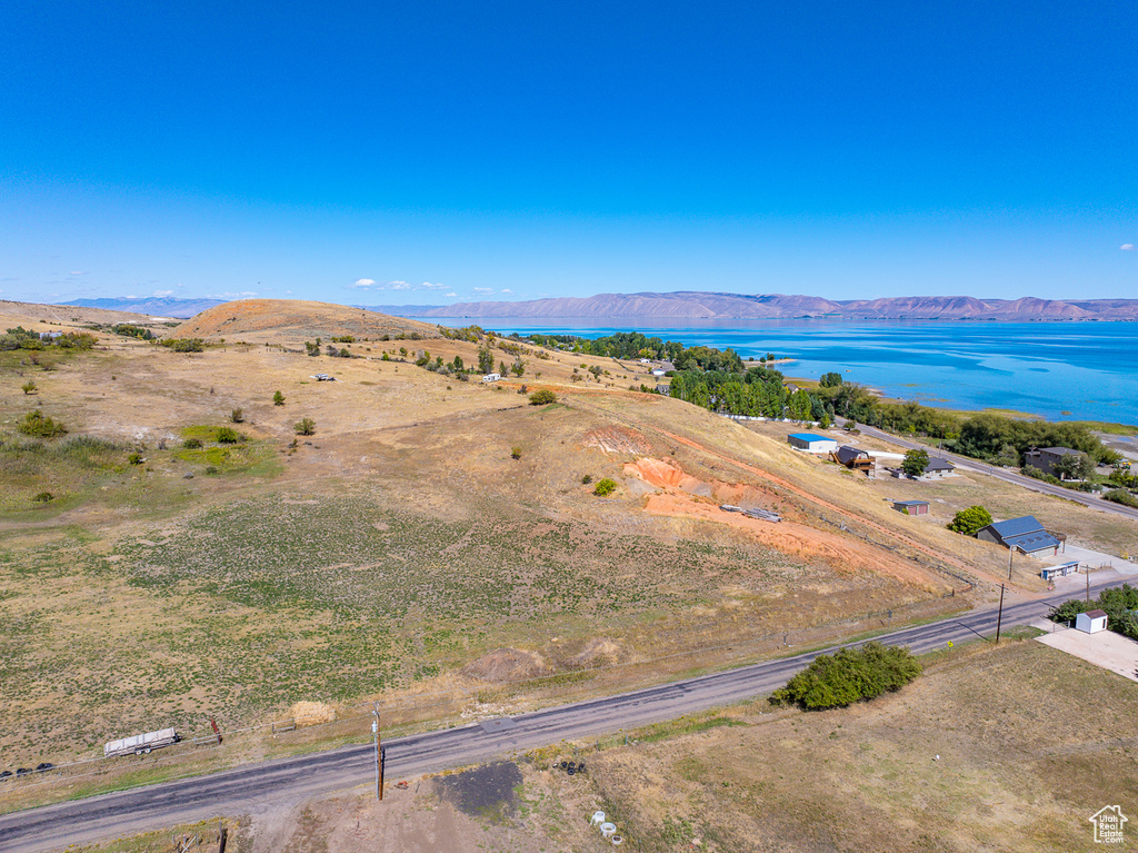 Bird\\\\\\\'s eye view with a water and mountain view and a rural view