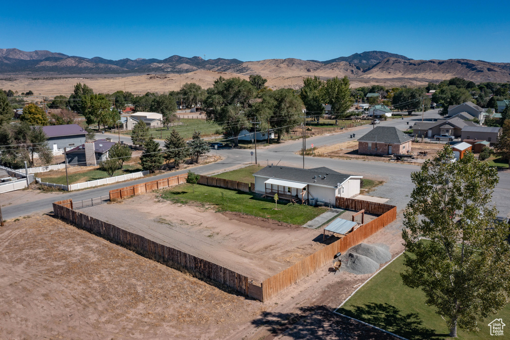 Bird's eye view featuring a mountain view