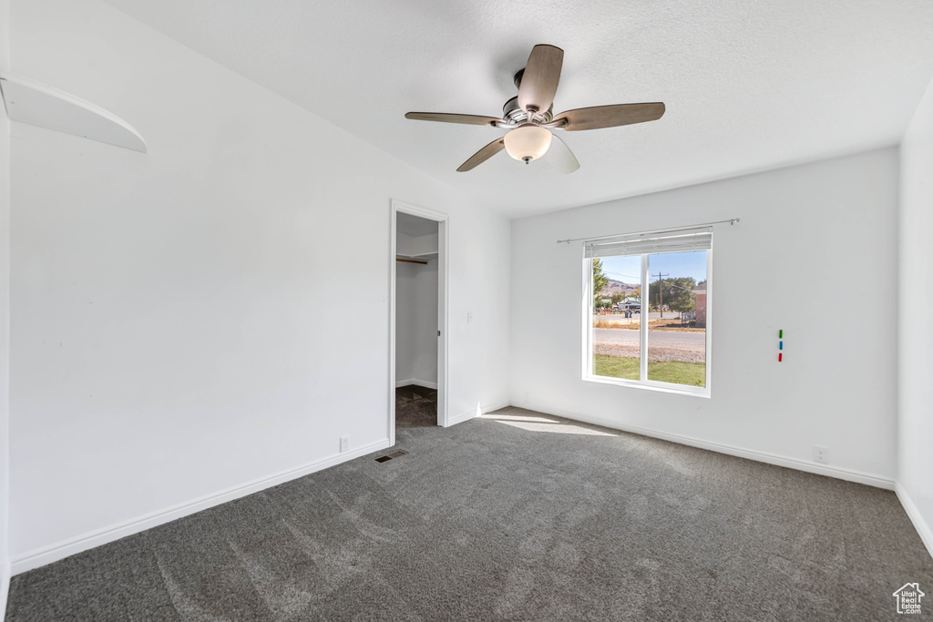 Interior space with ceiling fan