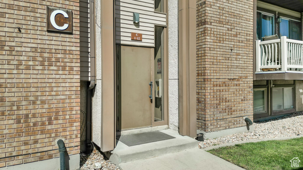 View of doorway to property