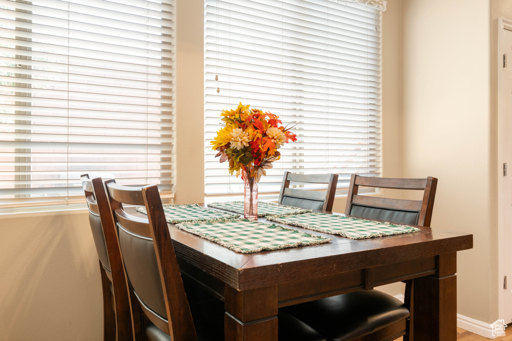 View of dining space