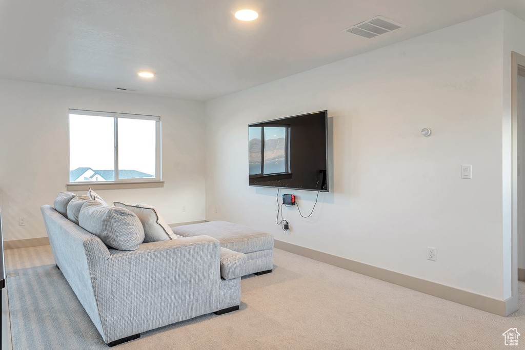 Living room with carpet