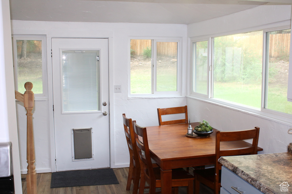 Dining room featuring dark hardwood / wood-style floors