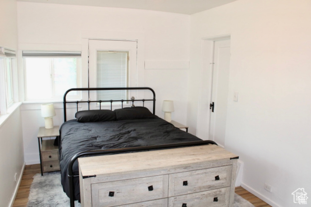 Bedroom featuring light wood-type flooring