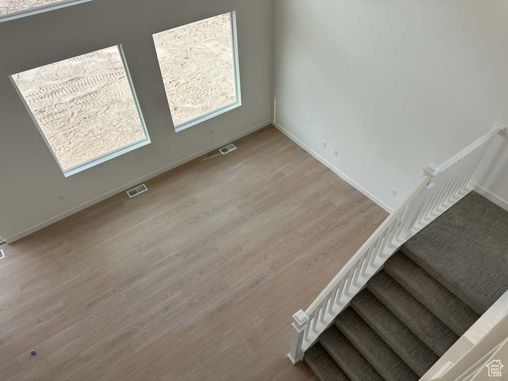 Interior space with wood-type flooring