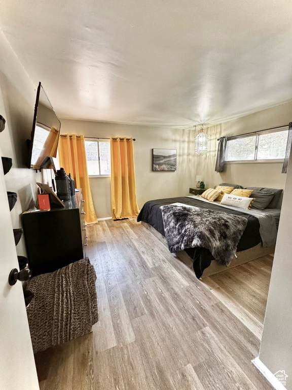 Bedroom featuring light hardwood / wood-style floors