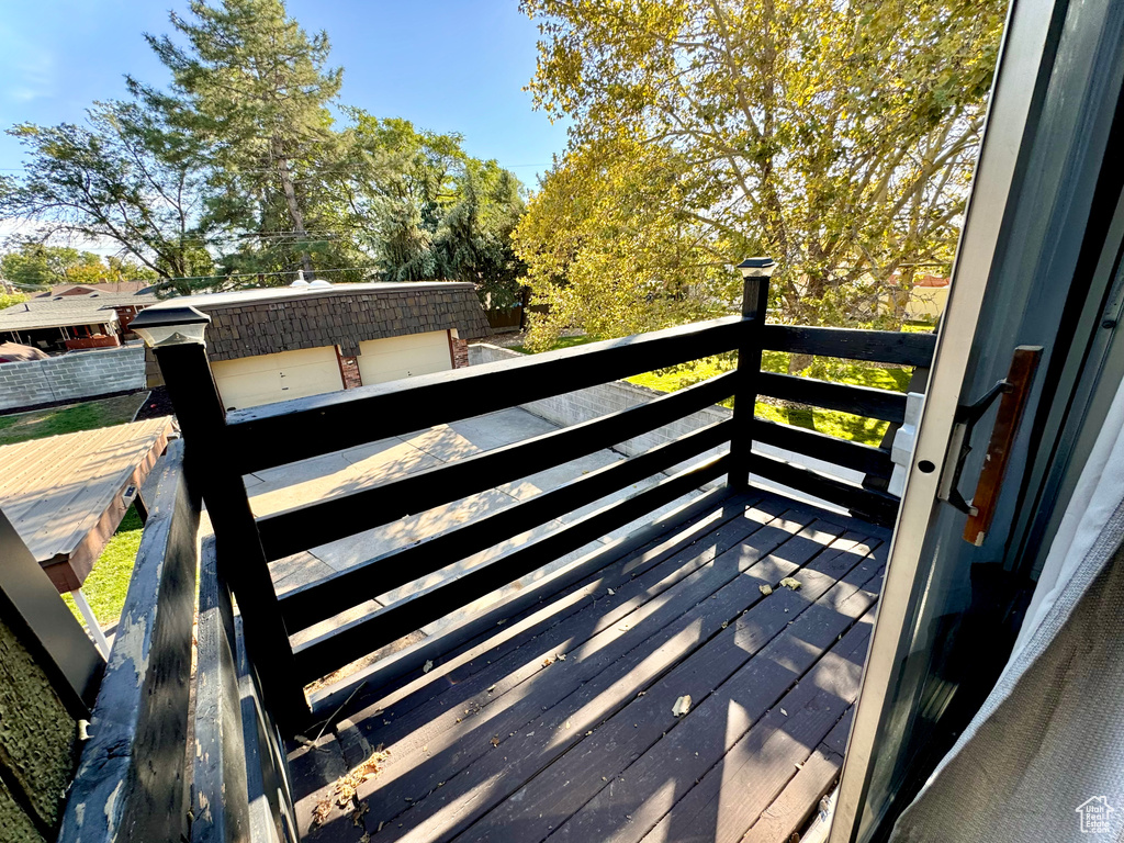 View of wooden terrace