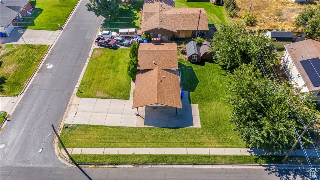 Birds eye view of property