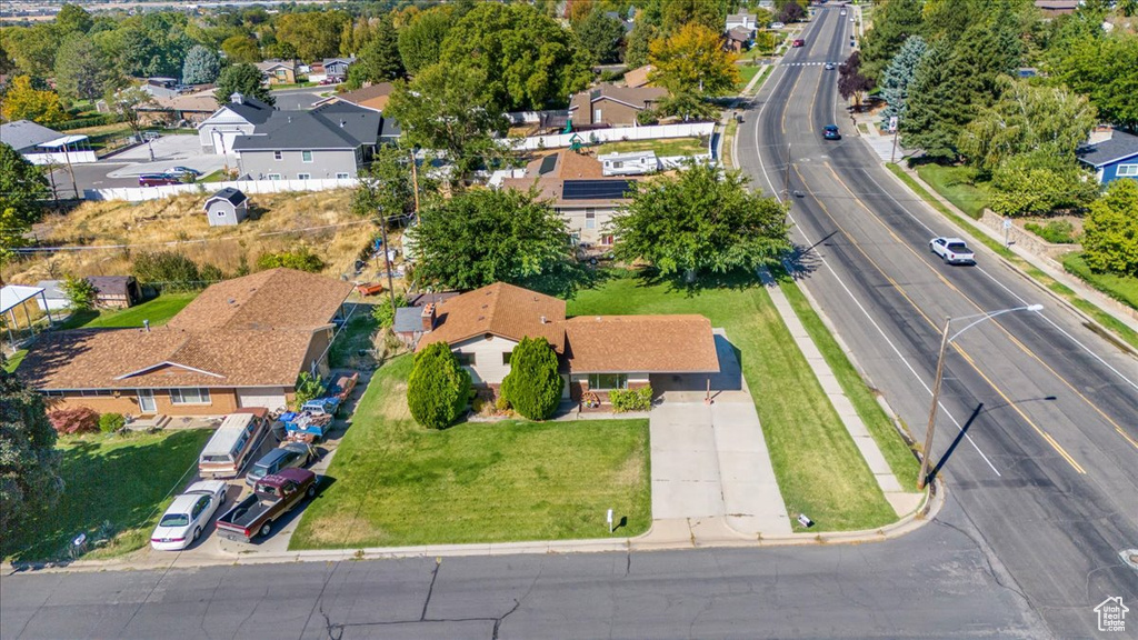 Birds eye view of property