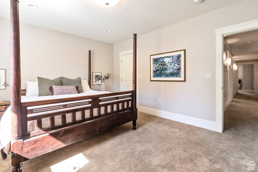 View of carpeted bedroom