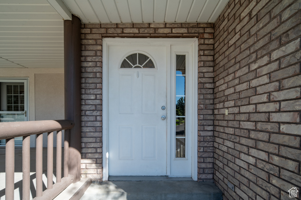 View of exterior entry