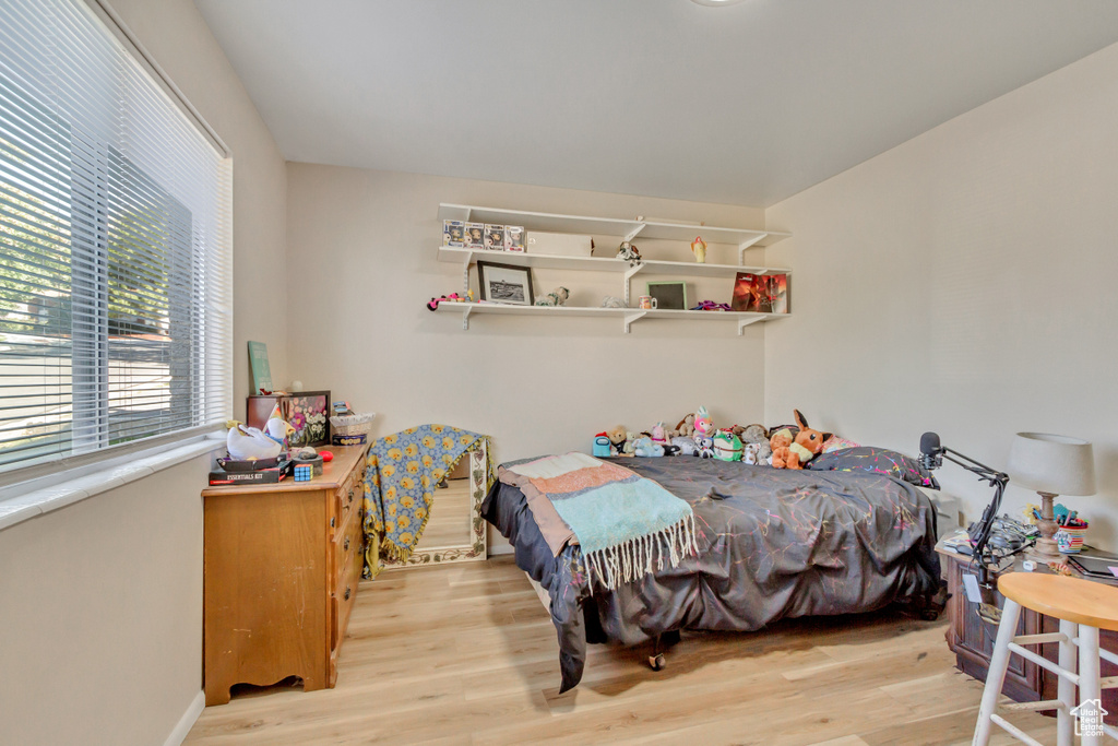 Bedroom featuring light hardwood / wood-style flooring