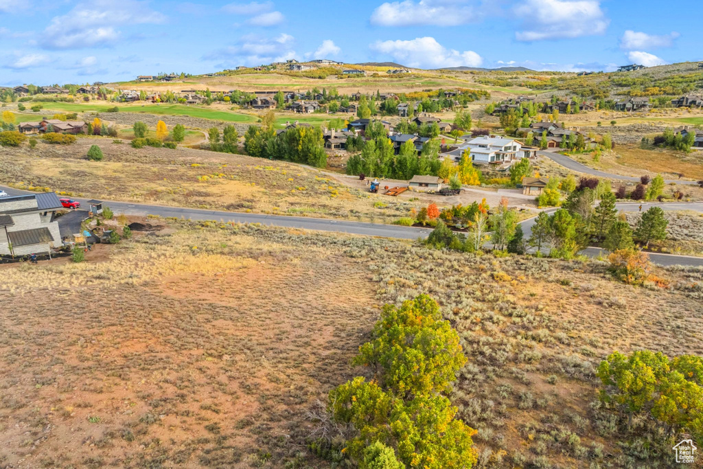 Bird's eye view featuring a mountain view